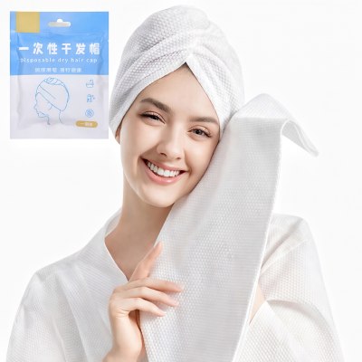 Disposable Travel Dry Hair Cap Absorbent Women Portable Thickened Shower Washing Wiping Hair Head Towel Rambut Kering