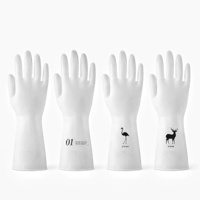 Latex Dishwashing Gloves Anti Slip Cleaning Gloves Kitchen Waterproof Gloves Household Rubber Gloves Reusable Kitchen Gloves