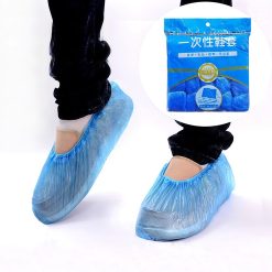 Disposable Shoe Cover Waterproof PE Shoe Protector Anti Slip Dust Proof Elastic Boot Cover Household Cleaning Travel Use