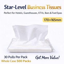 Soft Facial Tissue 2 Ply Virgin Wood Pulp Embossed Paper Napkin Absorbent Unscented Commercial Use