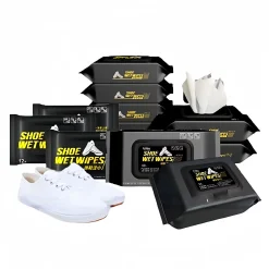 12/80pcs Shoe Cleaning Disposable Wet Tissue Quick Shine Wipes White Shoes Sneakers Care Towel Portable Travel Pack