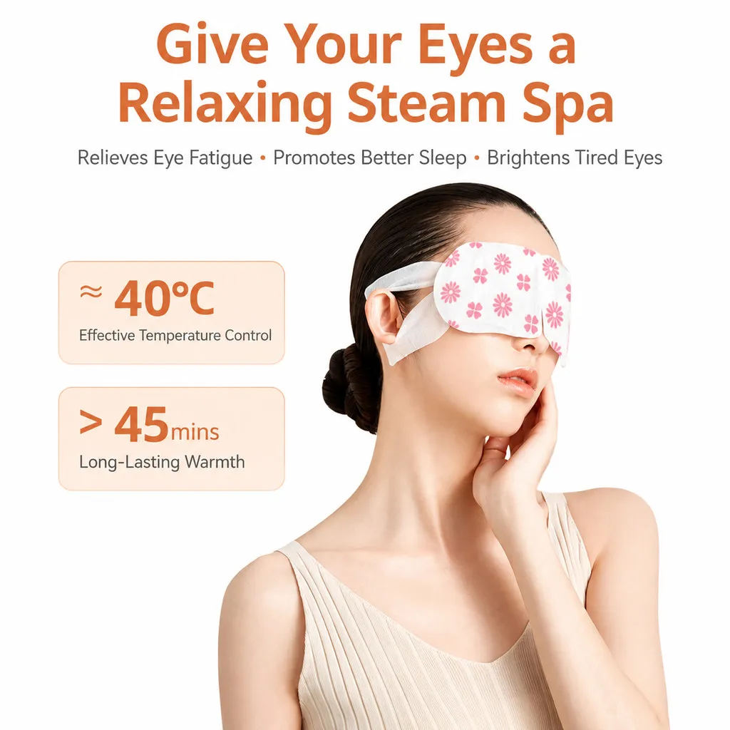 Disposable Steam Eye Mask Hot Compress Eye Patch Self Heating Eye Cover Travel Sleep Relax Care Pack - Image 3