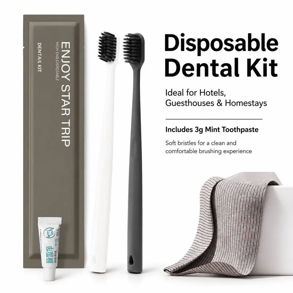 Hotel Disposable Toothbrush Dental Kit 3g Toothpaste Soft Bristle Travel Guest Amenity Set Homestay Airbnb Supply - Image 7