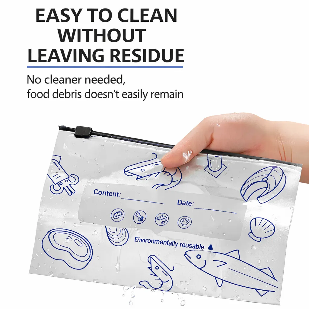 Aluminum Foil Fresh Keeping Bag Reusable Ziplock Food Storage Pouch Waterproof Seal Organizer for Kitchen Freezer - Image 4