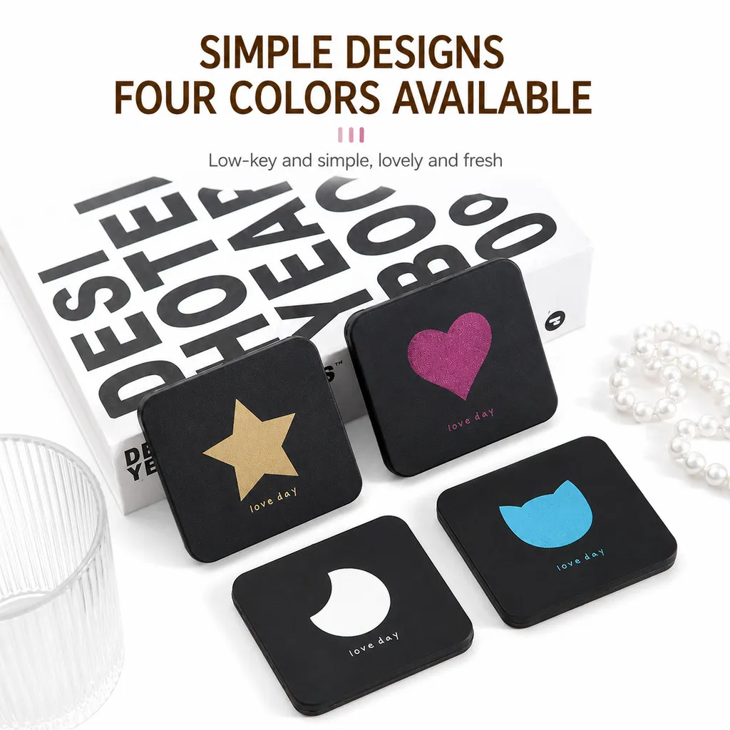 Portable Makeup Mirror Double Sided Foldable Mini Pocket Cosmetic Mirror Cute Travel Beauty Accessories - Image 6