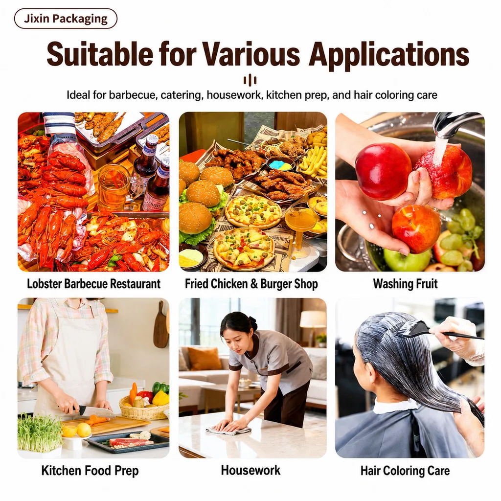 【200 Pairs】Disposable PE Gloves Individually Packed Plastic Hand Gloves Food Safe Kitchen BBQ Cleaning Transparent - Image 7
