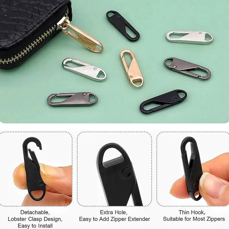 Zipper Slider Puller Instant Repair Bag Replacement Bad Buckle Travel Suitcase Head DIY Sewing Craft - Image 3