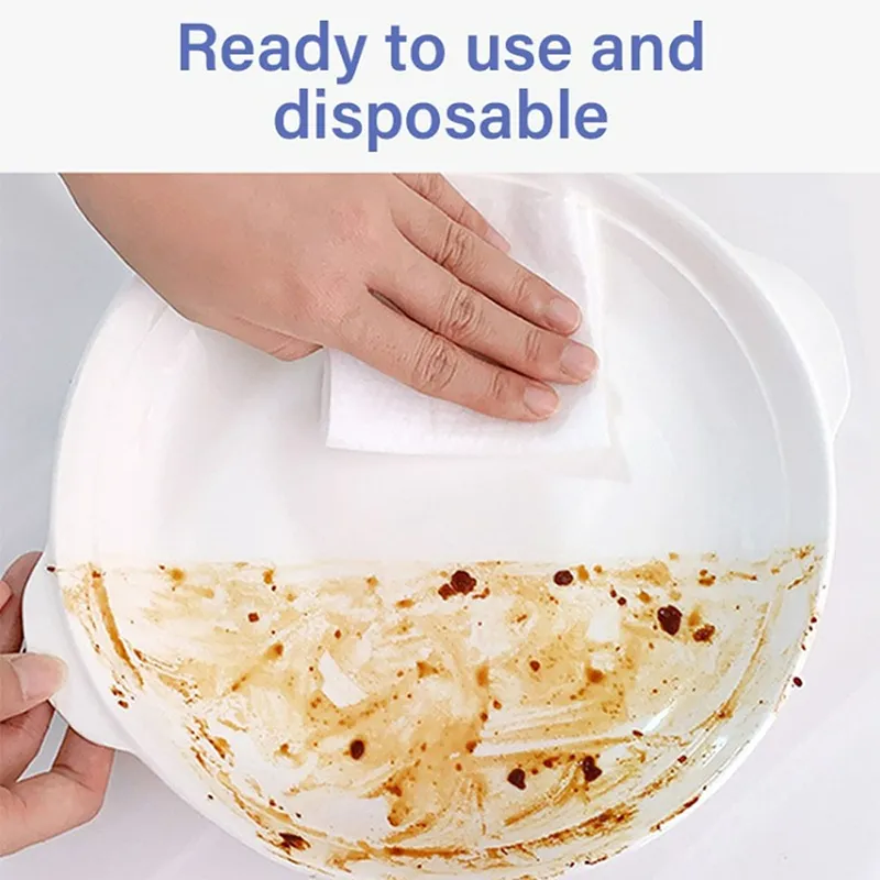 AXN-Kitchen Wipe-80pcs【20X20CM】Thickened Wet Strong Oil Removal Disposable Cleaning Cloth Stove Table Hood Utensils Tissue - Image 5