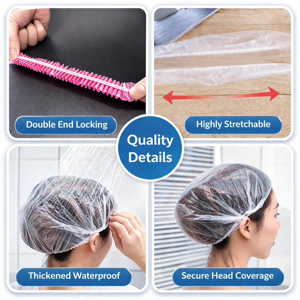 Disposable Shower Cap Waterproof Hair Cover Bath Cap Elastic Spa Hotel Travel Kitchen Cleaning Hygiene Use - Image 8