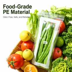 Long Vegetable Fresh Keeping Ziplock Bag Food Grade PE Fridge Freezer Storage Bag 31x12cm Reusable Kitchen Organizer