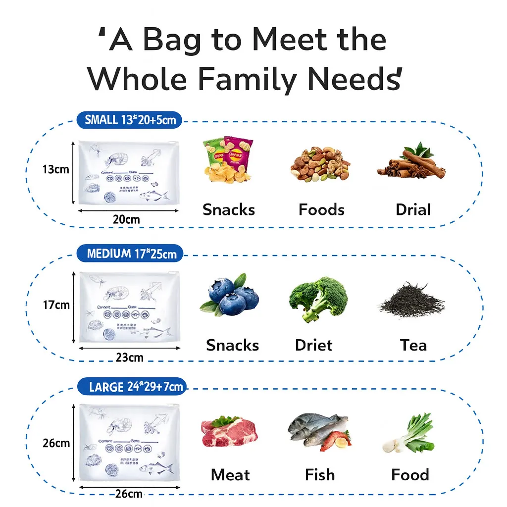 Aluminum Foil Fresh Keeping Bag Reusable Ziplock Food Storage Pouch Waterproof Seal Organizer for Kitchen Freezer - Image 8