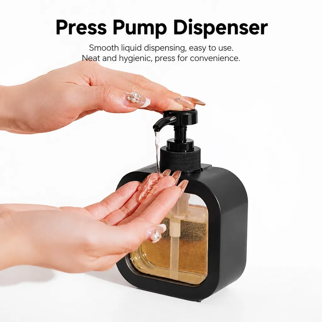【300ml/500ml】Press Pump Lotion Dispenser Bottle Refillable Soap Shampoo Shower Gel Hand Wash Botol Sabun Pump Bathroom - Image 6