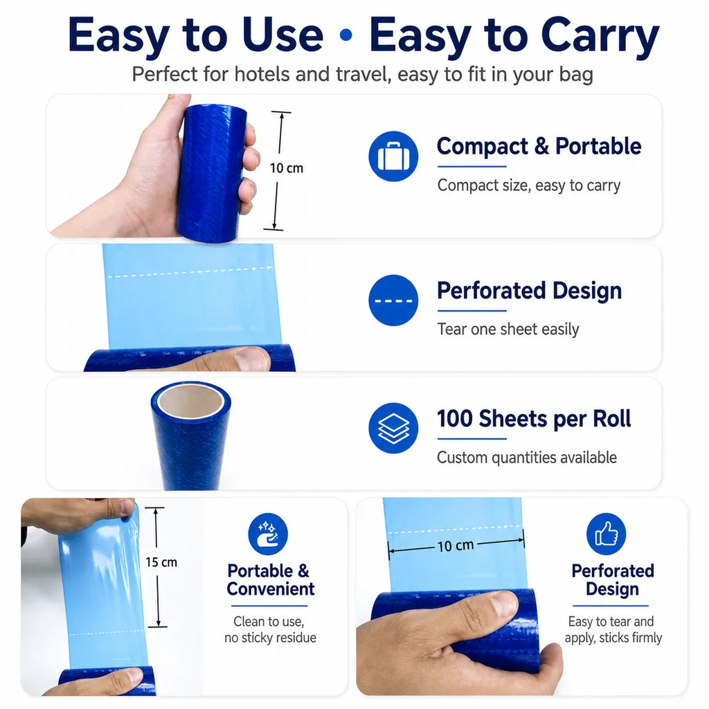 Disposable Isolation Film Roll Toilet Seat Barrier Tape Bathroom Surface Cover Travel Hotel Homestay Use - Image 4