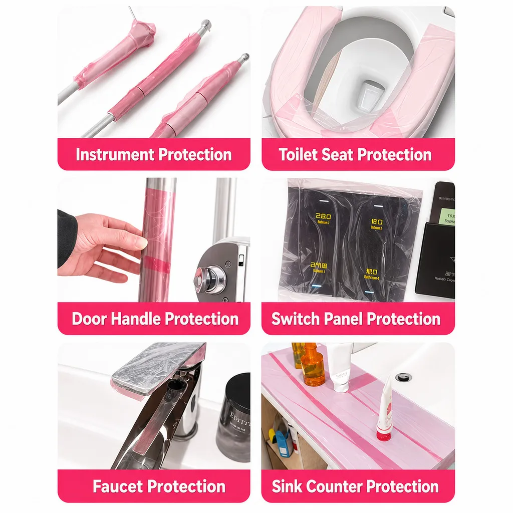Disposable Isolation Film Roll Toilet Seat Barrier Tape Bathroom Surface Cover Travel Hotel Homestay Use - Image 6