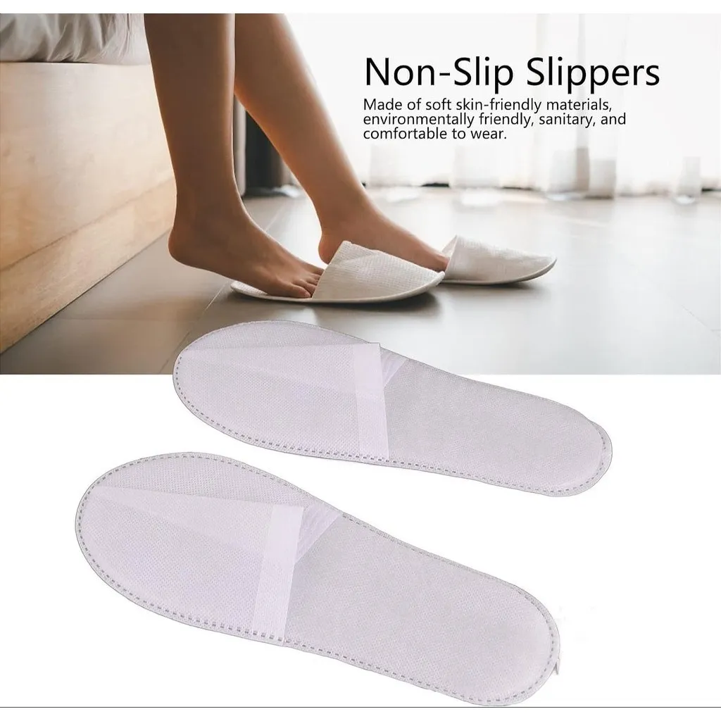 Spa Disposable Slippers Toe Towelling Hotel Guest Travel Unisex Shoe - Image 7