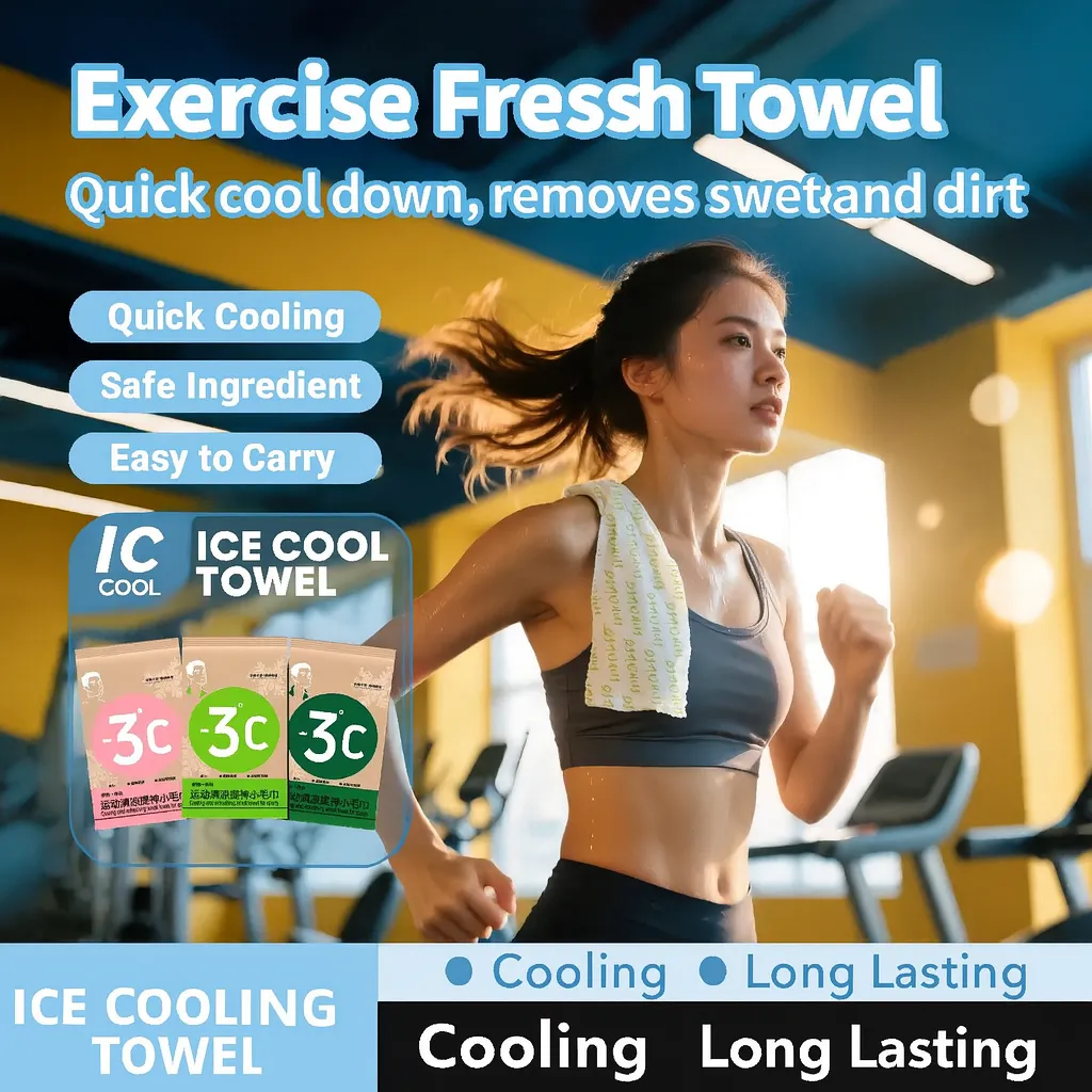 Cooling Sweat-Removing Wipes -3°C Long Towel Mint Menthol Outdoor Sports Refreshing Herbal Wet Towel for Neck Wrist - Image 2