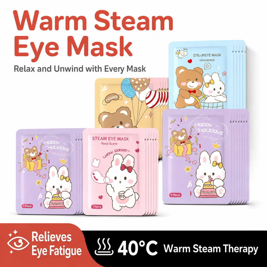 Disposable Steam Eye Mask Hot Compress Eye Patch Self Heating Eye Cover Travel Sleep Relax Care Pack