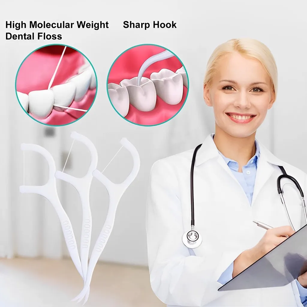 Dental Floss Picks High Toughness Professional Toothpicks Sticks / Family Size Travel Portable Disposable Catering /Gigi - Image 7