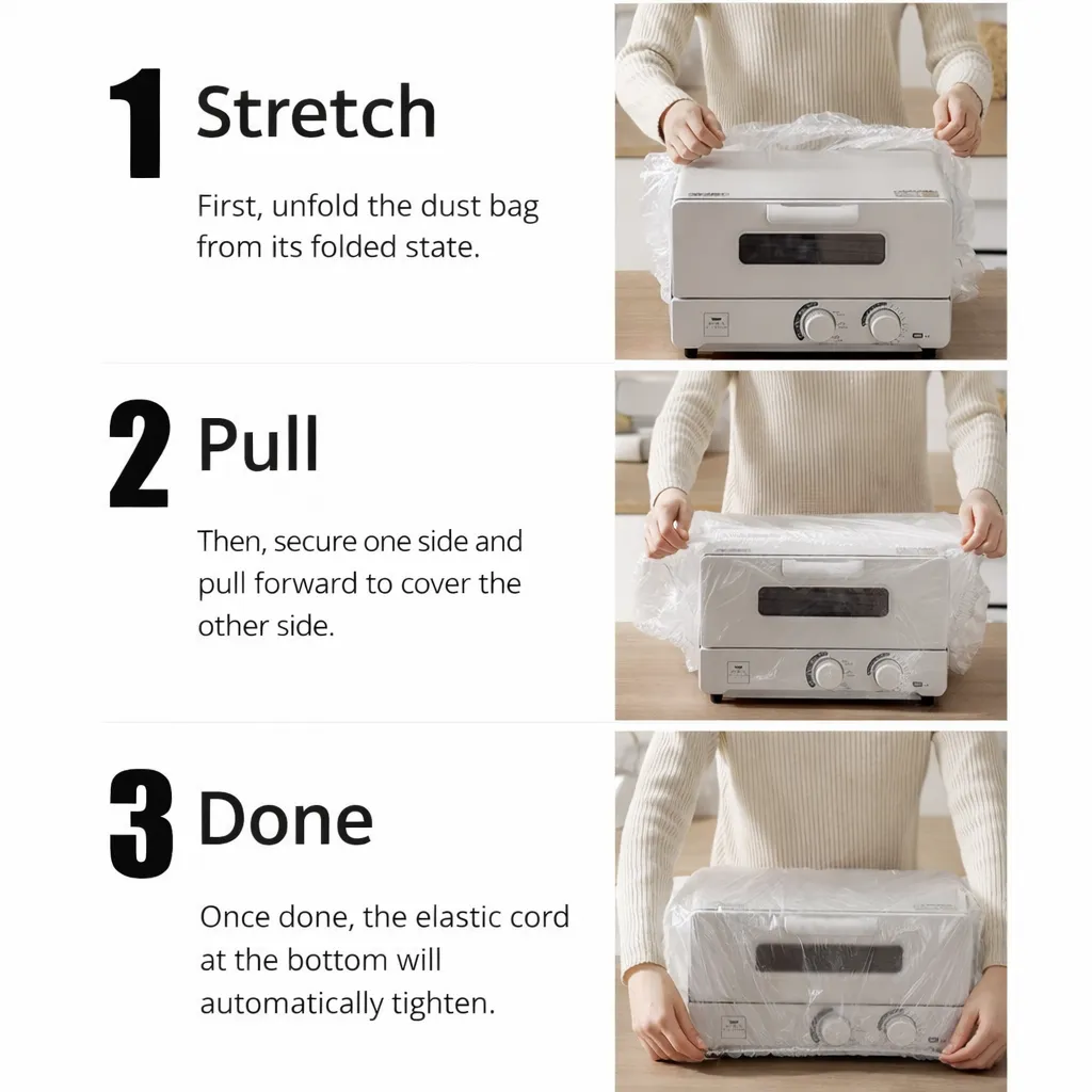 Disposable Dust Cover Rice Cooker Household Appliance Baking Pan Microwave Oven Anti-Cockroach Penutup Habuk Pakai - Image 8