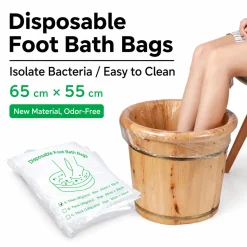 Disposable Foot Bath Bag 65x55cm HDPE Leakproof Bucket Liner Spa Salon Pedicure Plastic Basin Cover Home Use 80pcs