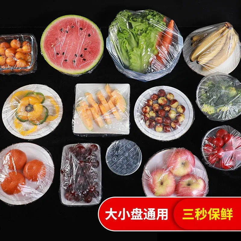 Disposable Food Cover Food Grade PE Plastic Wrap Fresh Keeping Film Elastic Bowl Plate Dish Cover Kitchen Food Storage - Image 2