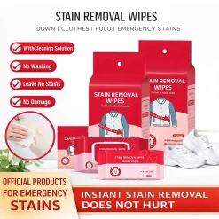 Clothes Stain Removal Wipes Emergency Rescue Remover Cleaning Tissue Wipe Instant Clothe Cleaning