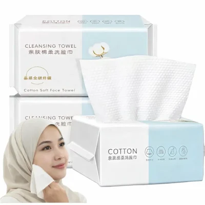 Disposable Face Towel Soft Hygienic Multipurpose Absorbent Pearl Cotton Facial Wash Makeup Skin Care Travel Household