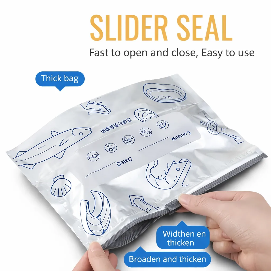 Aluminum Foil Fresh Keeping Bag Reusable Ziplock Food Storage Pouch Waterproof Seal Organizer for Kitchen Freezer - Image 5