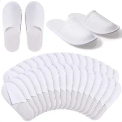 Spa Disposable Slippers Toe Towelling Hotel Guest Travel Unisex Shoe
