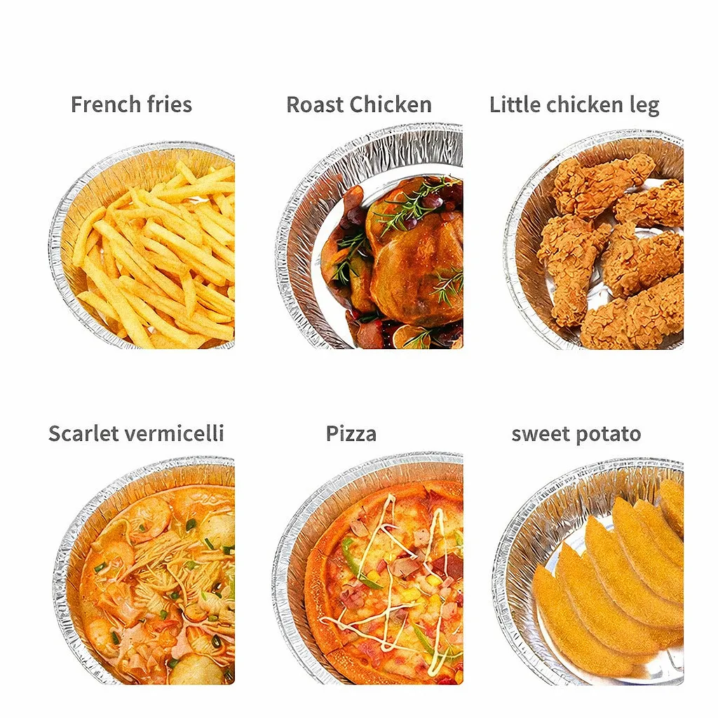 Aluminum Foil Tray Air Fryer Disposable Baking Pan BBQ Grill Container Oven Cooking Tin Foil Food Tray Kitchen Baking - Image 5