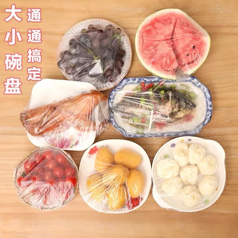Disposable Food Cover Food Grade PE Plastic Wrap Fresh Keeping Film Elastic Bowl Plate Dish Cover Kitchen Food Storage - Image 4