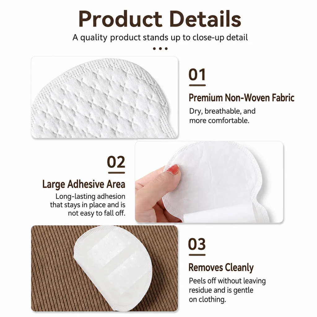 Disposable Underarm Sweat Pads Armpit Absorbent Anti Sweat Stain Invisible Clothing Pads For Men Women - Image 6