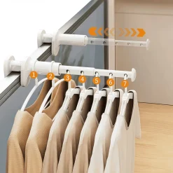 Retractable Portable Clothes Drying Rack Foldable Strong Load Bearing Travel Hanger ABS Space Saving Laundry Organizer