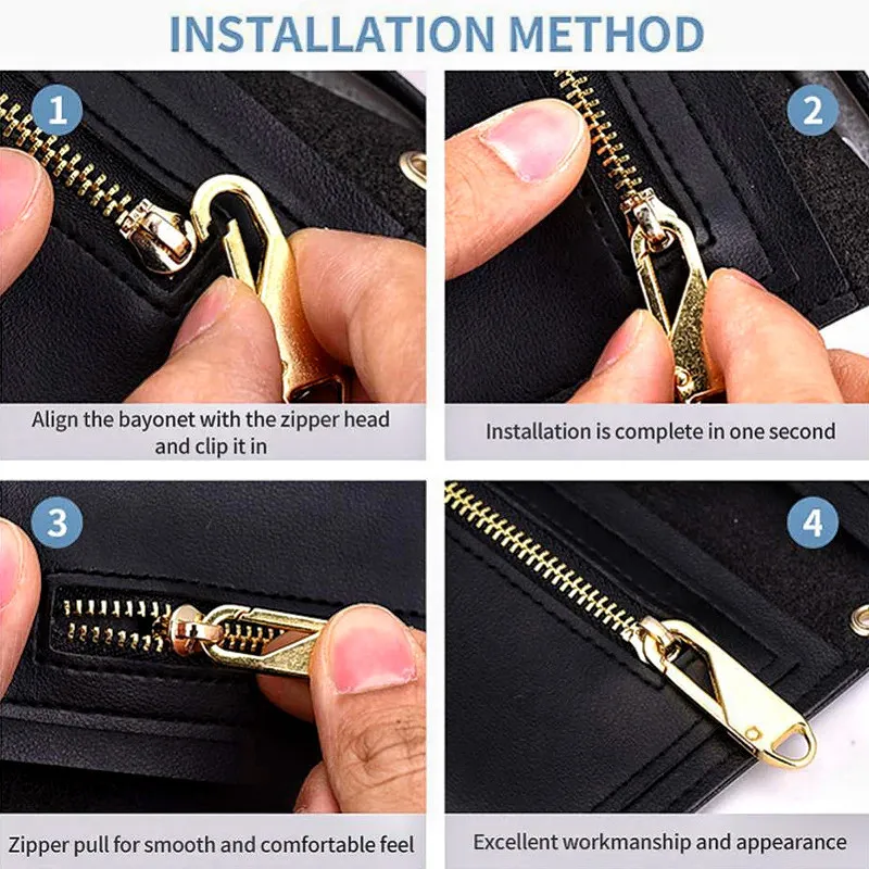 Zipper Slider Puller Instant Repair Bag Replacement Bad Buckle Travel Suitcase Head DIY Sewing Craft - Image 7