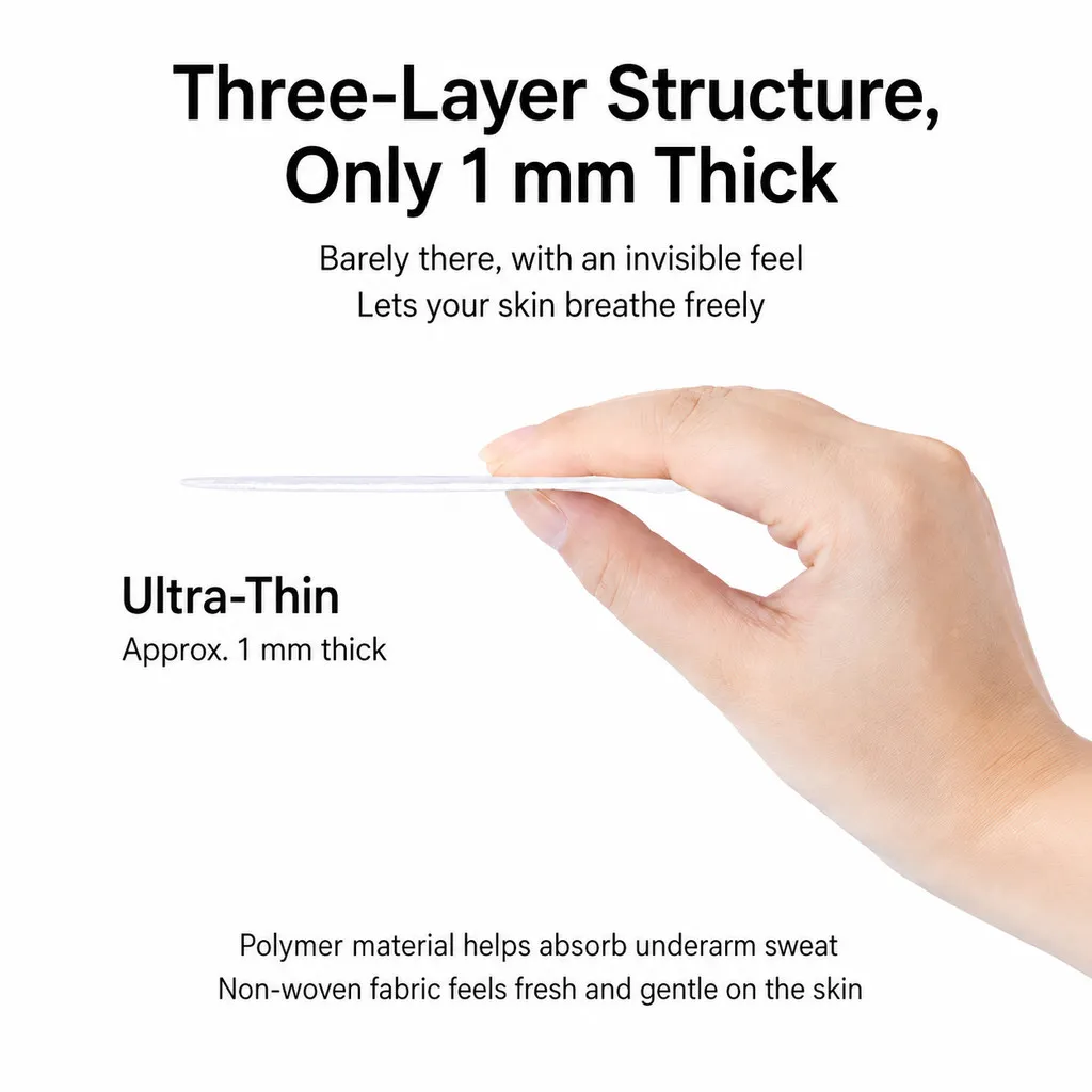 Disposable Underarm Sweat Pads Armpit Absorbent Anti Sweat Stain Invisible Clothing Pads For Men Women - Image 5
