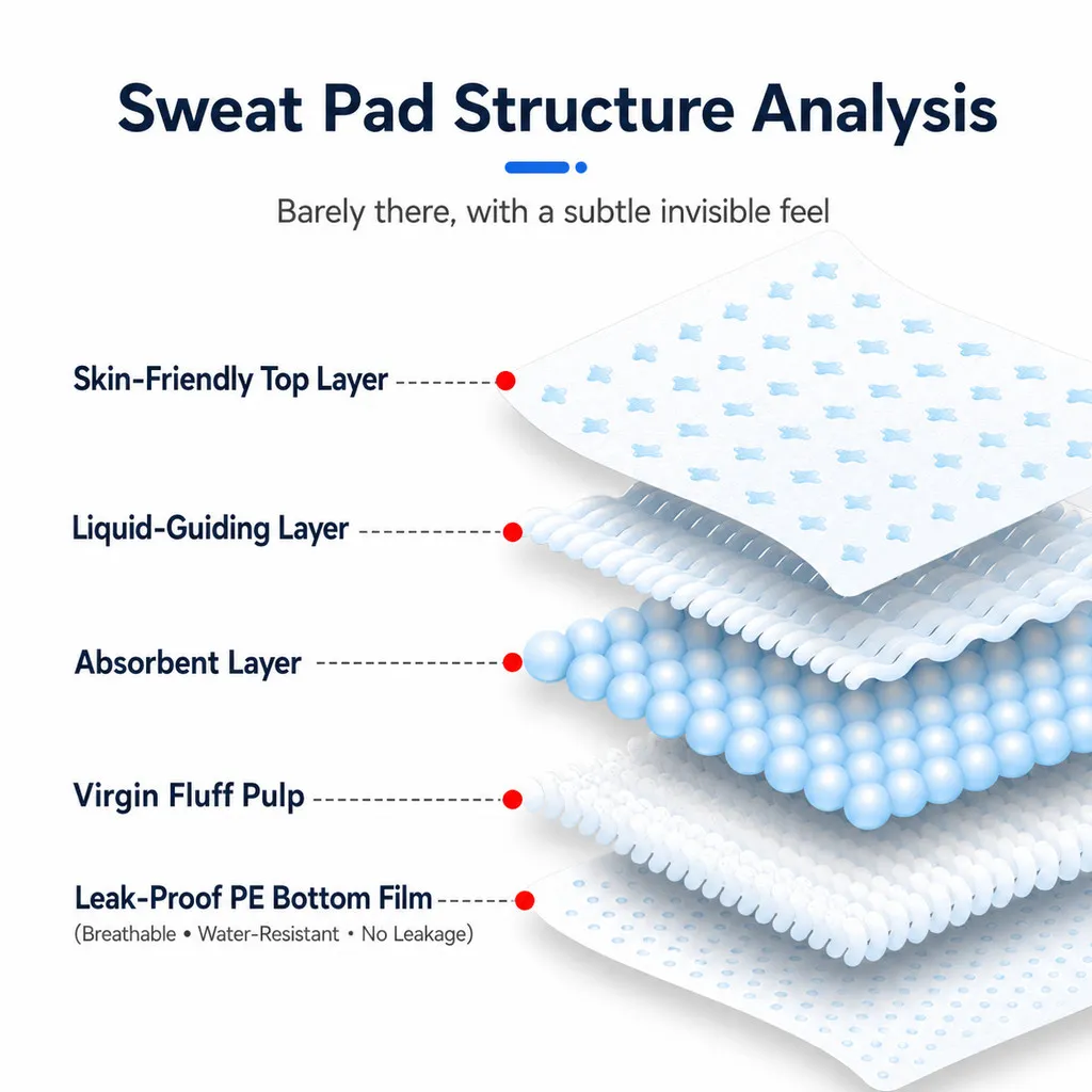 Disposable Underarm Sweat Pads Armpit Absorbent Anti Sweat Stain Invisible Clothing Pads For Men Women - Image 4