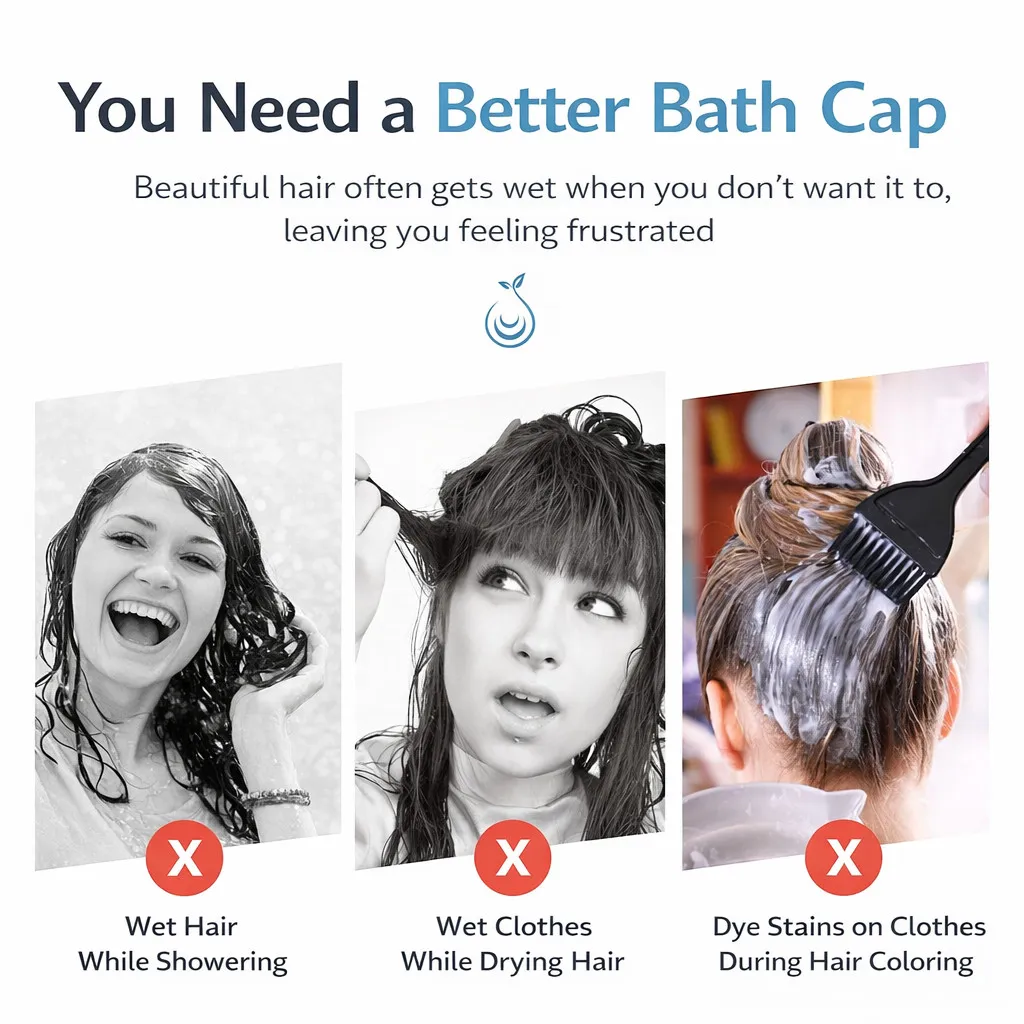 Disposable Shower Cap Waterproof Hair Cover Bath Cap Elastic Spa Hotel Travel Kitchen Cleaning Hygiene Use - Image 2