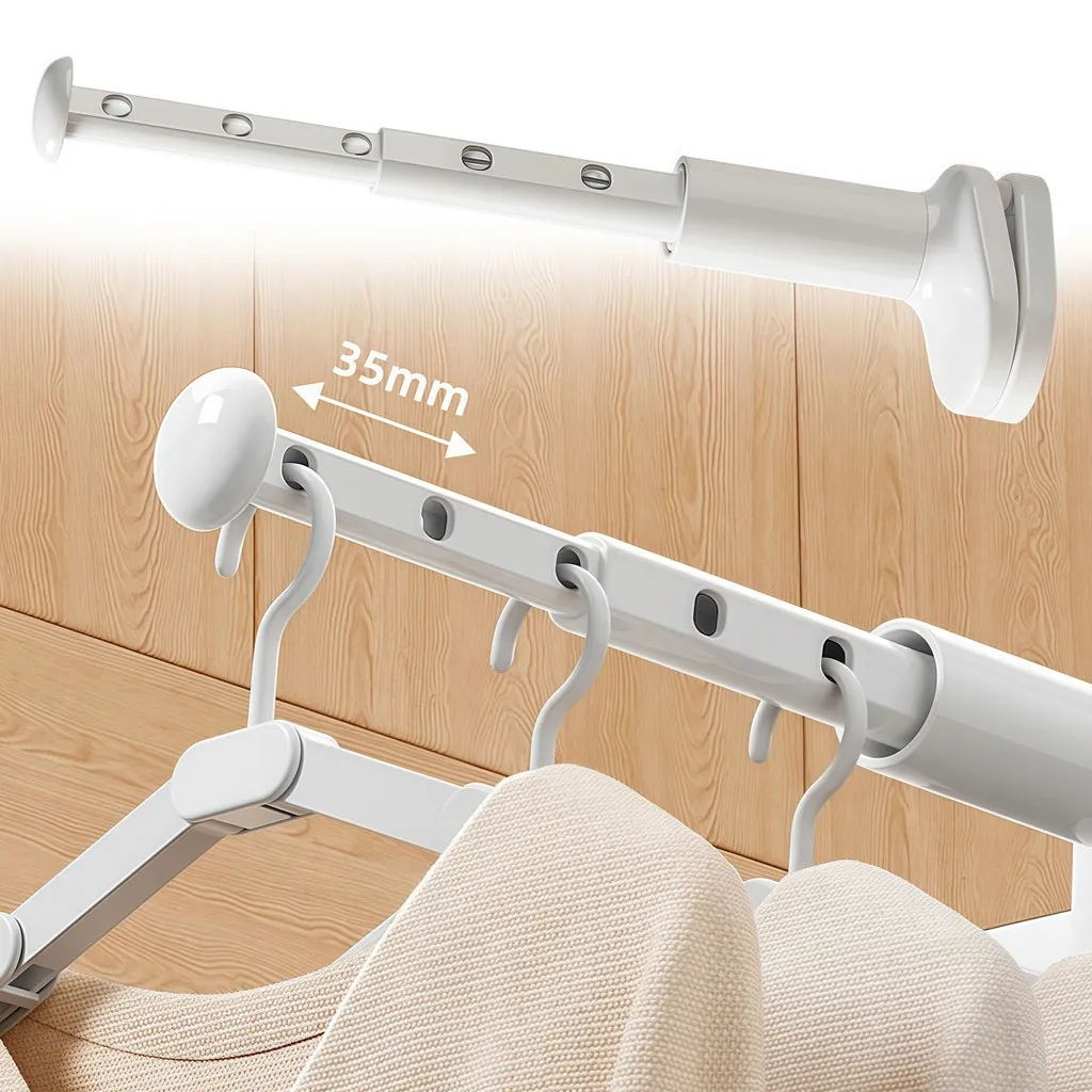 Retractable Portable Clothes Drying Rack Foldable Strong Load Bearing Travel Hanger ABS Space Saving Laundry Organizer - Image 2