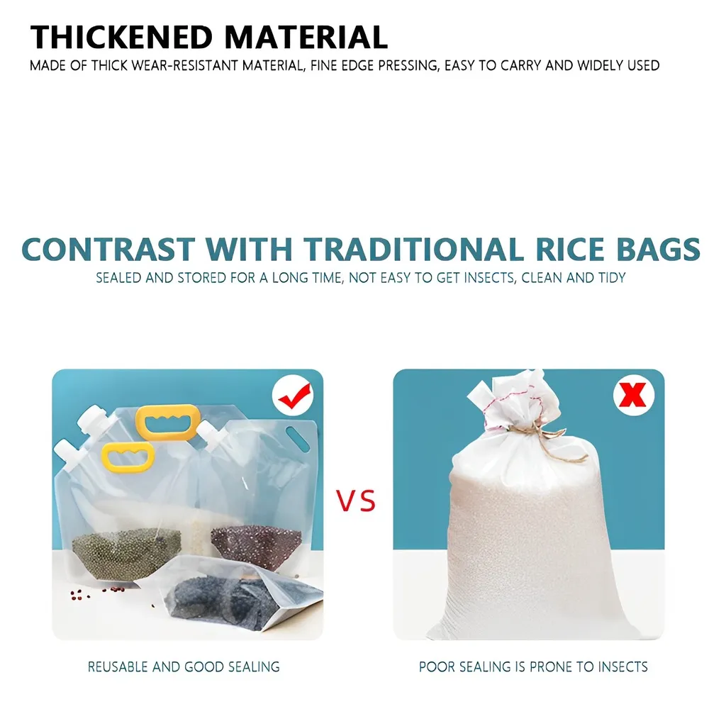 Grain Whole Sealed Bag Food Moisture-Proof Insect-Proof Portable Storage Transparent BPA-Free / Beg Bermeterai - Image 7