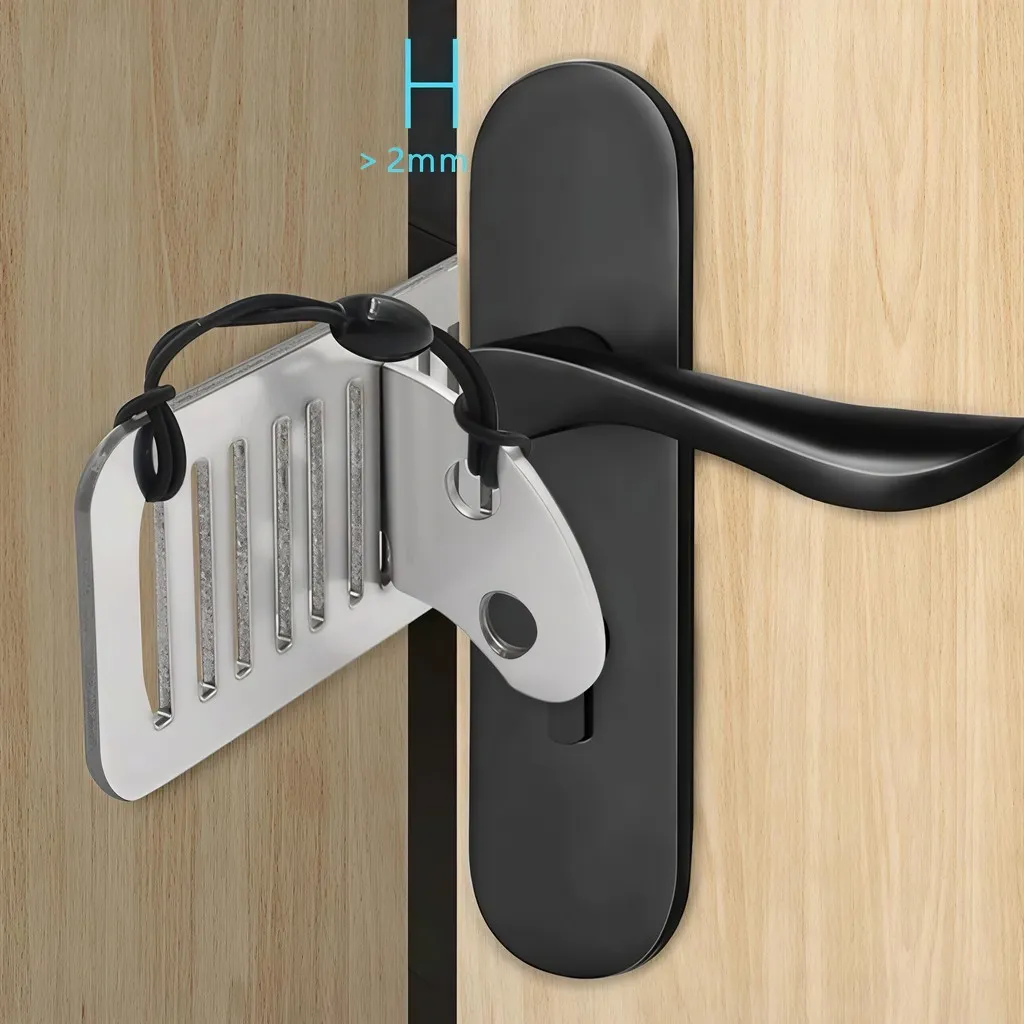 Portable Door Lock Travel Security Stopper Hotel Apartment Privacy Stainless Steel Compact Safety Jammer Dormitory Home - Image 6