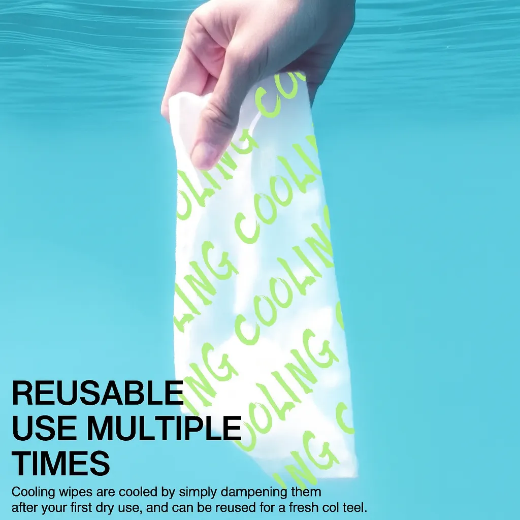 Cooling Sweat-Removing Wipes -3°C Long Towel Mint Menthol Outdoor Sports Refreshing Herbal Wet Towel for Neck Wrist - Image 7