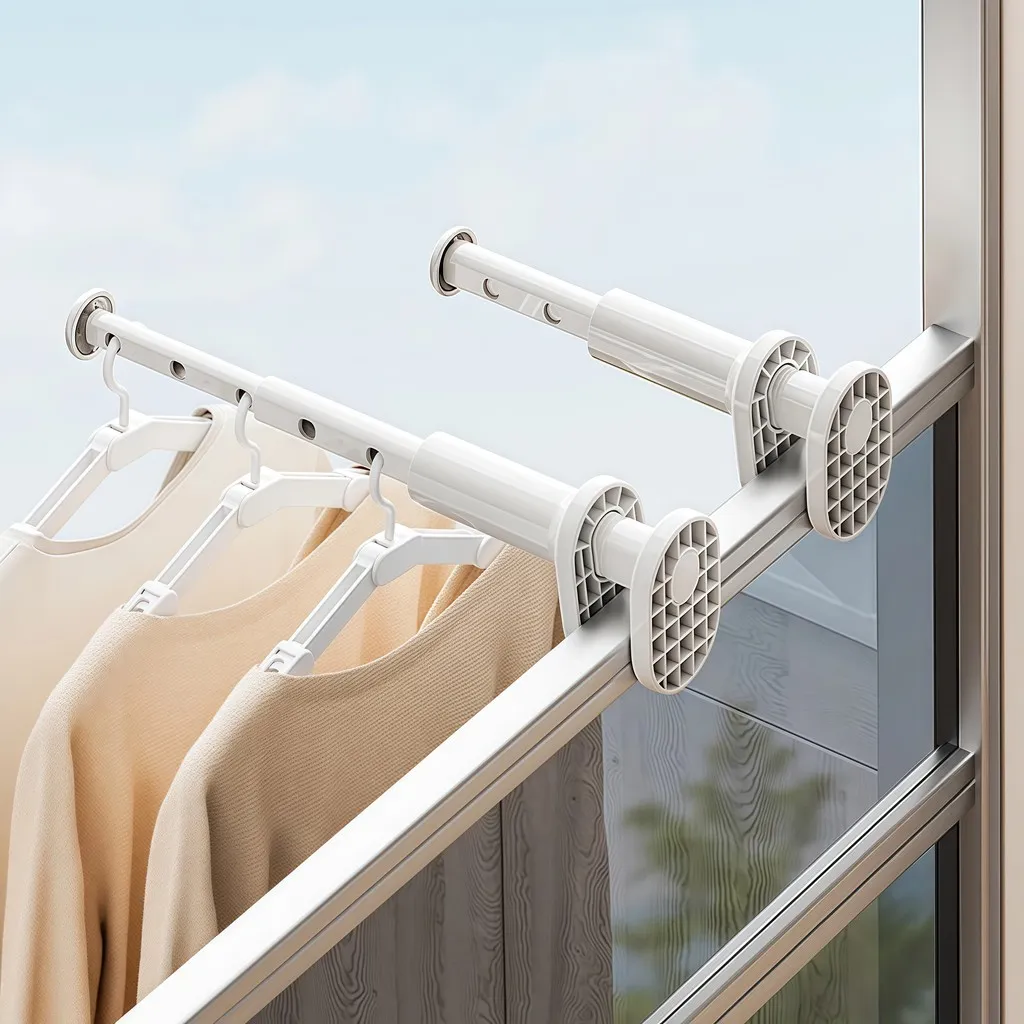 Retractable Portable Clothes Drying Rack Foldable Strong Load Bearing Travel Hanger ABS Space Saving Laundry Organizer - Image 3