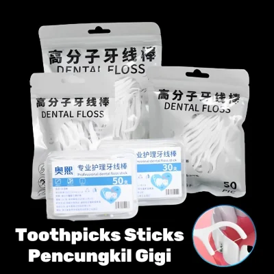 Dental Floss Picks High Toughness Professional Toothpicks Sticks / Family Size Travel Portable Disposable Catering /Gigi