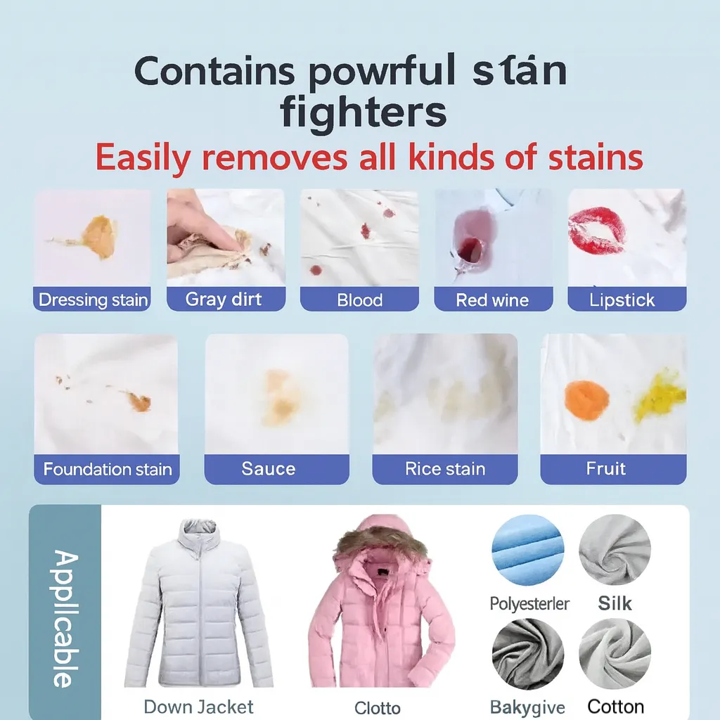 Clothes Stain Removal Wipes Emergency Rescue Remover Cleaning Tissue Wipe Instant Clothe Cleaning - Image 8