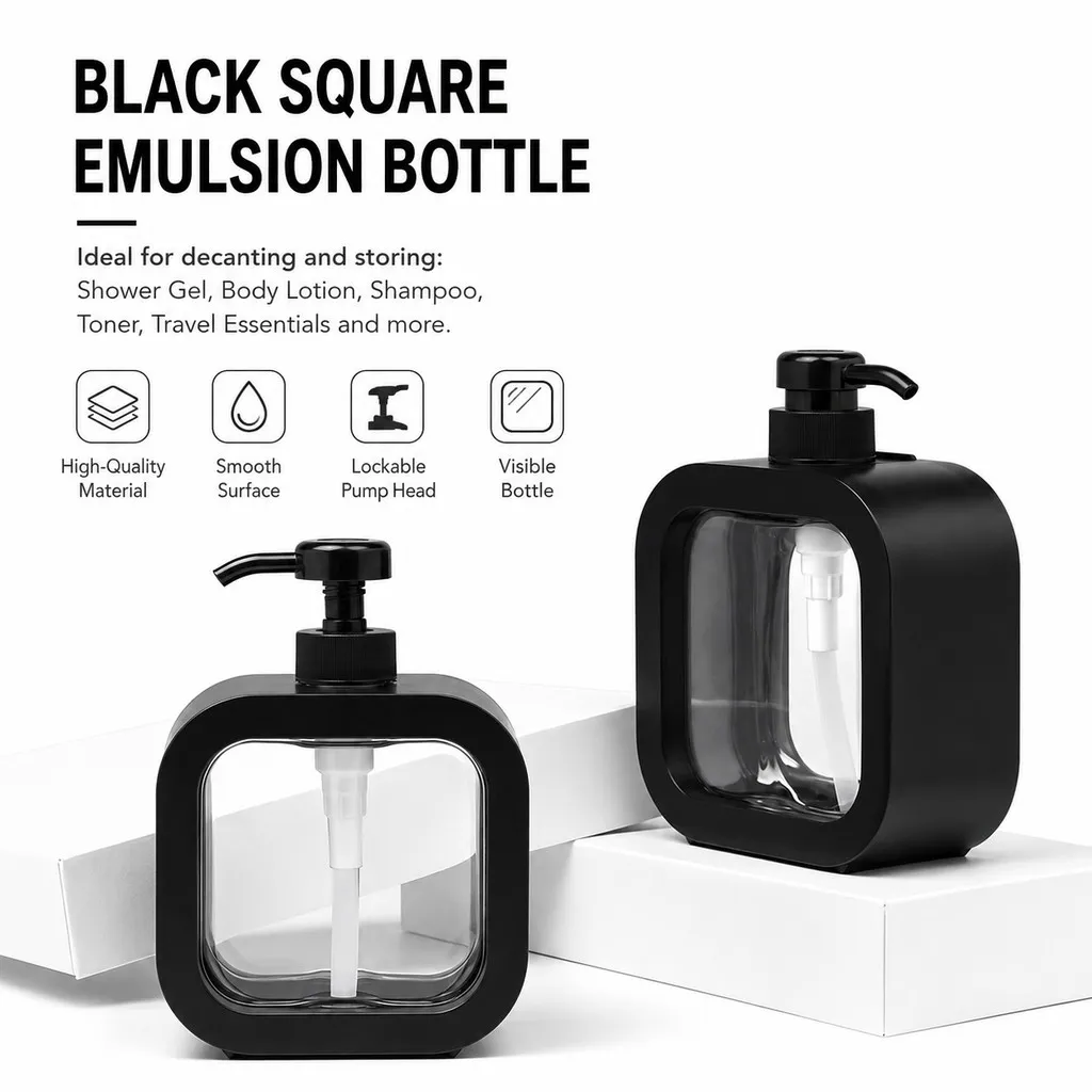 【300ml/500ml】Press Pump Lotion Dispenser Bottle Refillable Soap Shampoo Shower Gel Hand Wash Botol Sabun Pump Bathroom - Image 3
