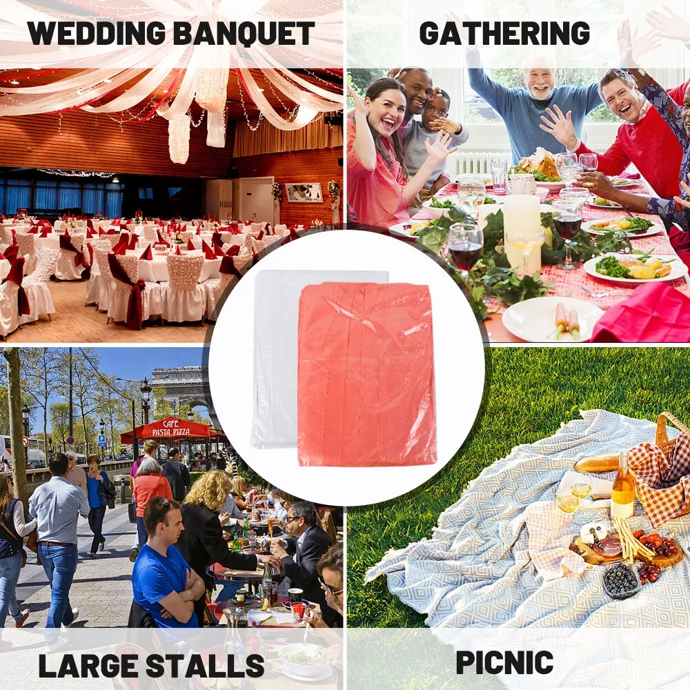 Disposable Plastic Table Cloth Wrapping Cover Square Round Dinner Thicken Waterproof Gathering Wedding Party Supplies - Image 7