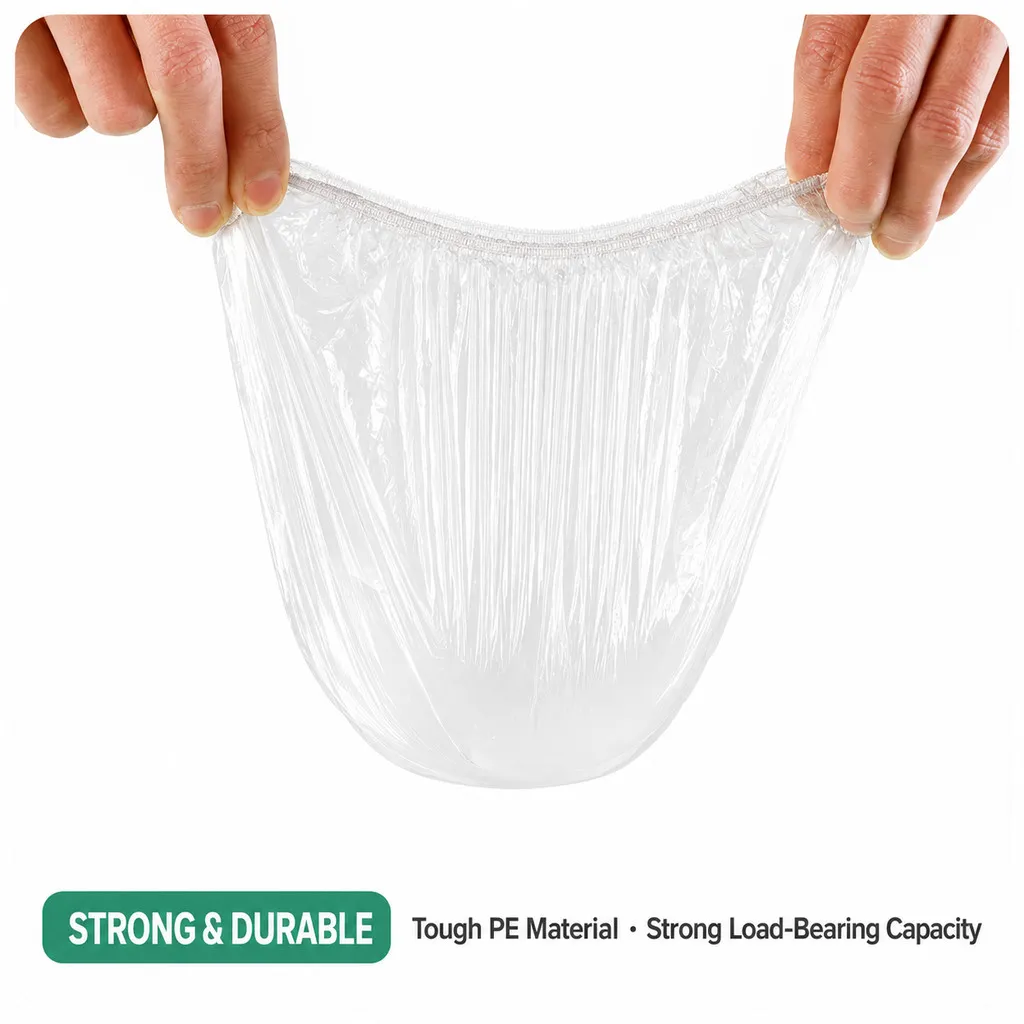 Disposable Elastic Food Cover PE Bowl Plate Fresh Keeping Wrap Dustproof Stretchable Penutup Makanan 100pcs - Image 4