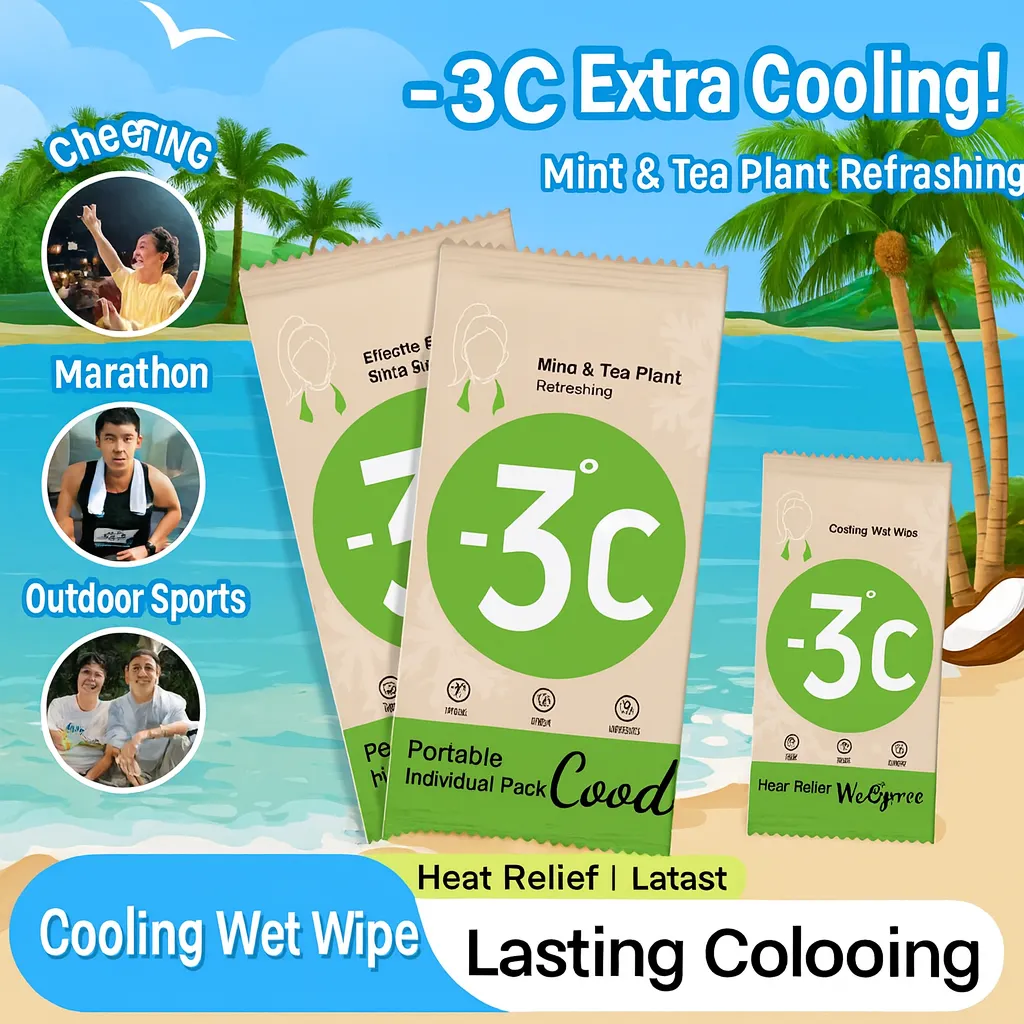Cooling Sweat-Removing Wipes -3°C Long Towel Mint Menthol Outdoor Sports Refreshing Herbal Wet Towel for Neck Wrist - Image 4