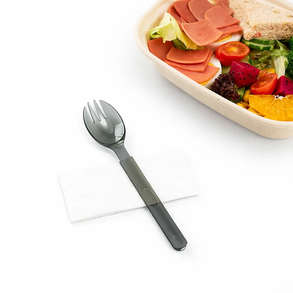 Transparent Disposable Spoon Fork Individually Packed Thick Food Grade PP Cutlery Catering Restaurant Delivery Use - Image 2