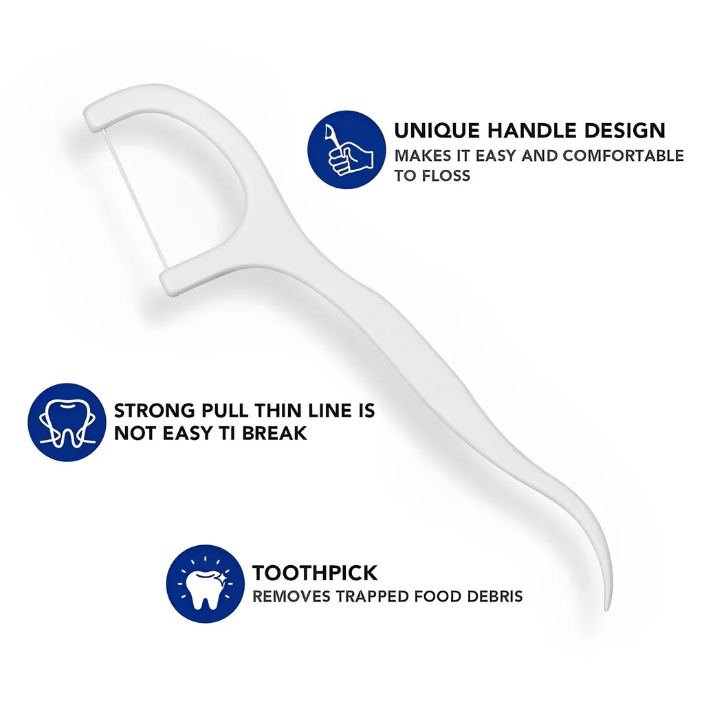 Dental Floss Picks High Toughness Professional Toothpicks Sticks / Family Size Travel Portable Disposable Catering /Gigi - Image 2